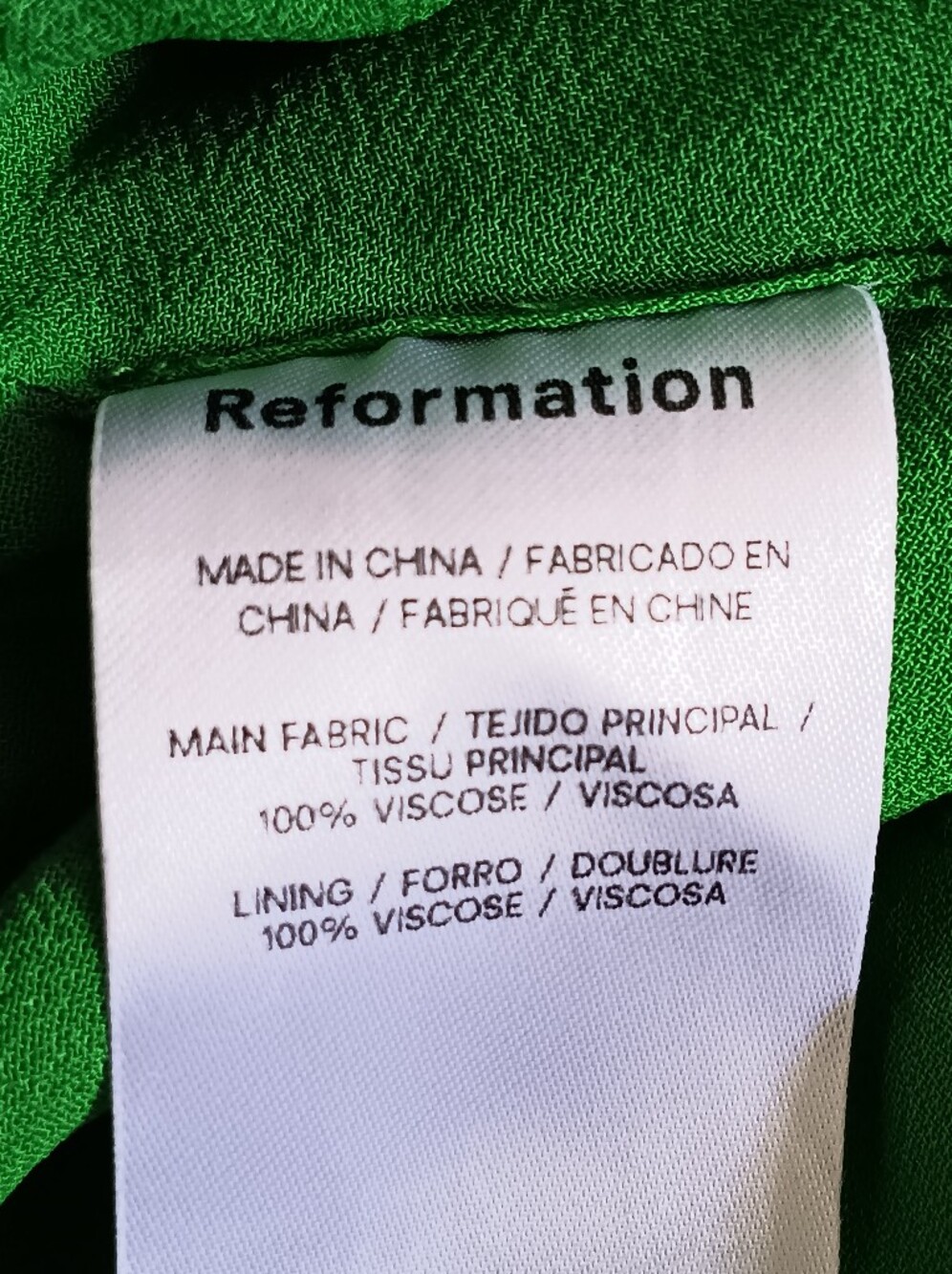 Reformation Alana Green Ruched Crop Top 4 - Picture 5 of 5